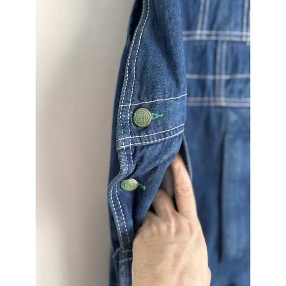 Vintage Liberty Denim Carpenter Farm Overalls Mens Workwear Chore Blue Jean - Picture 5 of 16